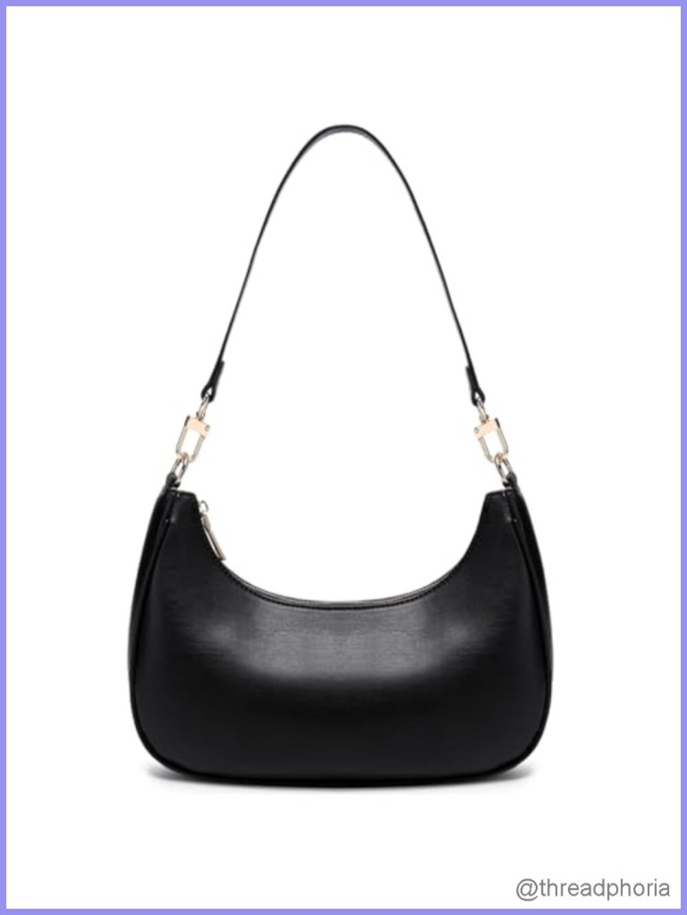 Vintage Hobo Shoulder Bag PU Leather Lightweight Cute Purse Zip Top